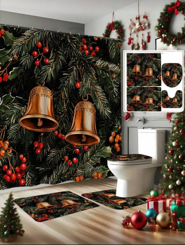 Christmas Toilet Seat Covers Set