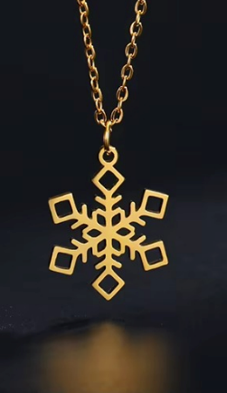 Snowflake stainless steel nacklace