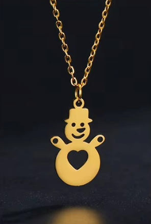 Snowman Stainless Steel Necklaces