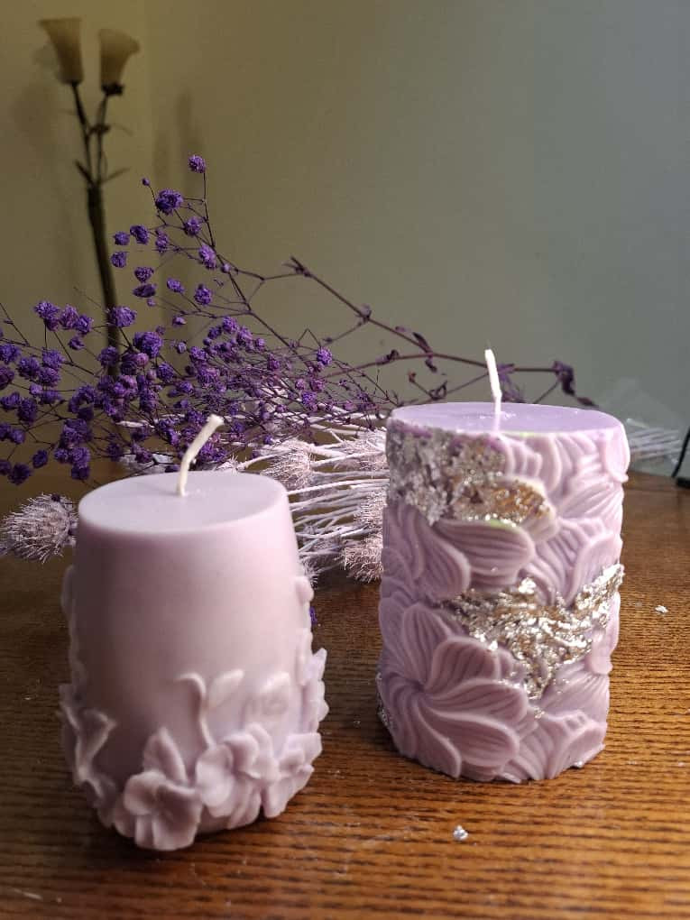 Set of Two Purple Bliss Candles