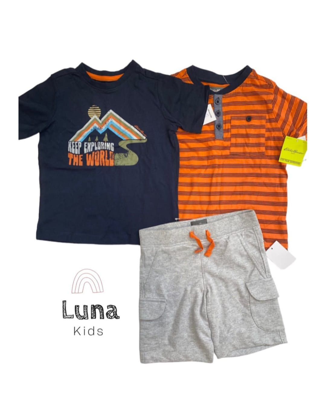 Boys' Shorts Set - 3 Piece T-Shirt and Sweat Shorts